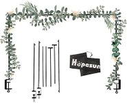 Hopesun Over The Table Rod Stand Adjustable, 49-102" (4.1-8.5ft) Length, Metal Balloon Flower Arch Stand, Suitable For Multi Table Size, Birthday, Wedding, Halloween, Christmas Party Decoration, Black