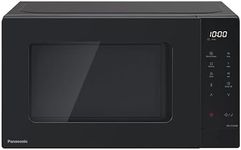 Panasonic NN-ST22QBBPQ 20L Solo Microwave Oven with Glass Tray, 800W, Auto Defrost, 8 Auto Programmes, LED Display, 5 Power Settings, Digital Timer, Black