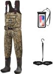 Trudave Chest Waders for Men, Neoprene Fishing Waders with Boots Hanger & 600G Insulated, Waterproof Camo Duck Hunting Waders