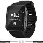 (Black) - Meifox Compatible with Garmin Forerunner 35 Band,Solf Silicone Replacement Bands for Garmin Forerunner 35 Watch (Black)