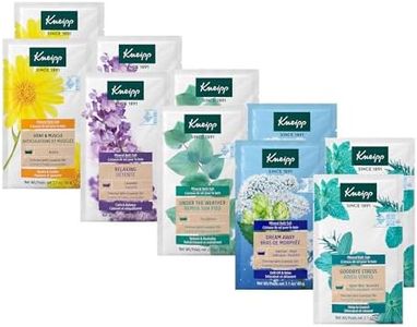 Kneipp Mineral Bath Salt Variety Pack - Includes 2 of Each: Joint & Muscle, Relaxing, Under The Weather, Dream Away & Goodbye Stress (10 Total) - Each 2.1 oz Packet Delivers One Bath