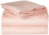 Madison Park 3M Microcell Bed Sheet Set Color Fast, Wrinkle and Stain Resistant, Soft Sheets with 16" Deep Pocket All Season, Cozy Bedding-Set, Matching Pillow Case, Full, Blush, 4 Piece