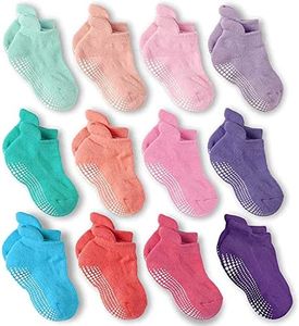 LA ACTIVE Non Slip Grip Ankle Boys and Girls Socks with Non Skid for Babies Toddlers and Kids Back to School