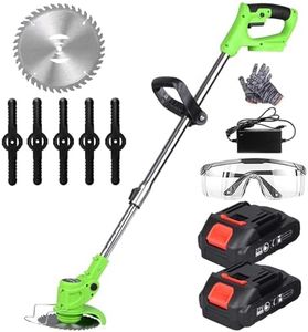 ORILEY 2-in-1 Wireless Trimmer & Lawn Mower Adjustable Height Grass Cutting Machine with 2 PCS 1500mAh Battery & Sharp Blades 25cm Width Rechargeable Weed Eater Edge Cutter for Lawns & Gardens