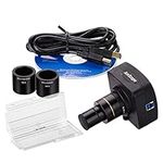 AmScope 5MP USB3.0 Real-Time Live Video Microscope Digital Camera + Calibration Kit