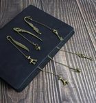 Ashiana Antique Bronze Metal Page Tag Bookmark (Brass) 3 pcs
