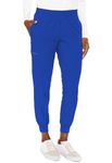 Med Couture Women's 8739 Smocked Waist Jogger Scrub Pant-Royal-Medium