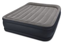 Intex Queen Deluxe Pillow Rest with Fibre-Tech Bip Queen Air Bed - Grey/Blue