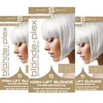 Ash Blonde Hair Dye with added Plex Hair Care Conditioner, Permanent Hair Colour with Cool Ash Hair Toner for Blonde Hair, Vegan Hair Dye, Cruelty-Free - Smart Beauty Hair Colour (Pack of 3)