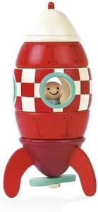 Janod J05207 Wooden Magnetic Rocket, Small (16 cm)