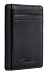 Travelambo Slim Wallet Front Pocket Minimalist Leather RFID Blocking Medium Size