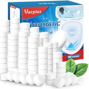 Vacplus Toilet Bowl Cleaner Tablets 90 PACK, Automatic Toilet Bowl Cleaners with Bleach for Deodorizing and Descaling, Bathroom Cleaner Against Tough Stains