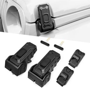 sukemichi JL Hood Latch with Keys, Replacement OEM Hood Latches Locking Hood Latches for 2018-2025 Jeep Wrangler JL 4XE Gladiator JT Accessories, Anti-Theft, Eliminate Hood Flutter Bounce,1 Pair