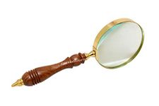 Handheld Magnifier with 3 inch Premium Brass Framed Magnifying Glass with Wooden Handmade Handle | Office Ware Decorative Zooming Lens by Hind Handicrafts (Design 2)