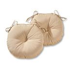 Greendale Home Fashions AZ5816S2-STONE Sanddollar Outdoor 15-inch Bistro Seat Cushion (Set of 2)