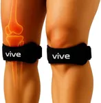 Vive Patella Stabilizer Knee Strap Brace Support- Osgood Schlatter Knee Brace Stabilizing for Men, Women - Arthritis Compression Strap for Tendonitis, Running, Gym Exercise, Torn ACL, Knee Pain Relief