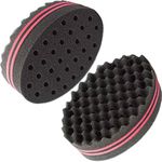 Small Holes Hair Sponge for Twists and Dreads Barber Afro Wave Nappy Curling Sponge Brush for Curls Women Men Natural Hair 1 Pcs