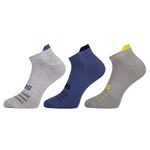 Adidas Men's Low Cut Cotton Blend Socks (Pack Of 3) (AD-0588 White/Crew Blue/Halo Silver_Multicolor)