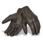 Motorcycle Gloves Men – 100% Cowhide Leather Breathable Touch Screen Hard Knuckle Protection Bike Gloves (Brown, Medium)