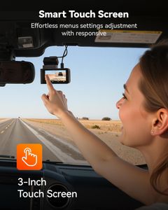 WOLFBOX X3 2.5K Dash Cam Front and Rear – 60FPS, WiFi, GPS, 64GB Card