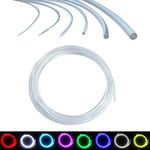 AKEPO Ф0.19in(5mm)*16.4ft(5m) PMMA Plastic Side Glow Cable for Fiber Optic Light, Fiber Optic Lighting Decoration for Car Home Use Fiber Optic Light