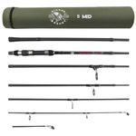 RIGGED AND READY S MID Carp Big Fish Hi-Carbon Travel Fishing Rod. Powerful Predator, Carp, Light Sea and freshwater angling + 2 tips + Case. 320 cm (10.5') and 270 cm (8.85') rod options