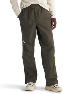 The North Face Men's Antora Rain Pant - Breathable & Waterproof Hiking Pants, Elastic Waistband, Adjustable Drawcord, New Taupe Green, Large