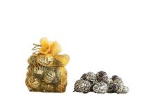 Creative Co-Op Embossed Antique Silver Mercury Glass Ornaments (Set of 36 in Organza Bag) OrnamentOrnament, Christmas