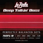 La Bella 760FL-B Flat Wound Bass Strings Set 43/128