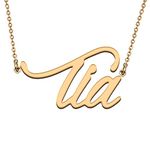 HUAN XUN BFF Friendship Jewelry Tia Name Necklace for Her Birthday Gift Sister Gift