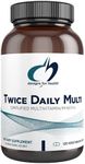 Designs for Health Methylated Multivitamin for Women & Men - Twice Daily Multimineral Supplement & Multivitamin Without Iron + Methylated B12 and Folate, Vitamin C, K, D, E + More (120 Capsules)