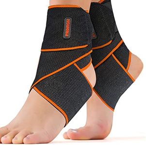 PROIRON Ankle Support Brace - Adjustable Ankle Brace Wrap Strap for Sports Protect, Plantar Fasciitis, Achilles Tendonitis, Ligament Damage, Injury Recovery, One Size for Men Women