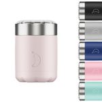 Chilly's Food Pot - Leak-Proof, Premium Stainless Steel Reusable Food Container - Double-Walled Insulated for Hot or Cold Lunch Storage - Blush Pink - 300ml