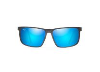 Maui Jim Men's WANA Sunglasses, Brushed Dark Gunmetal/Blue Hawaii Polarized, Large