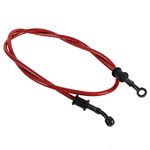 Motorcycle Oil Hose, 50cm - 120cm Motorcycle Braided Steel Brake Clutch Oil Hose Line Pipe 4 Colors(1200mm-Red)