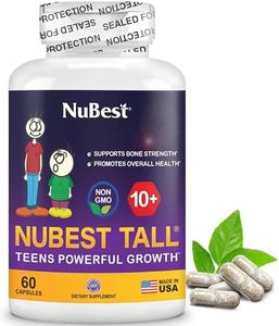 NuBest Tall 10+ - Advanced Bone Strength Formula - Supports Immunity, Healthy Development & Optimal Wellness - for Children (10+) & Teens Who Drink Milk Daily - 60 Capsules (1 Pack)