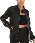 NINGMI Sauna Suit for Women Sweat Jacket Workout Shirt Long Sleeve Slimming Zipper Tops Exercise Body Shaper Gym
