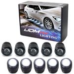 iJDMTOY 10pc 30W High Power Flexible LED Lighting Kit Compatible with Daytime Running Light or Under Car Puddle Light, 6000K Xenon White