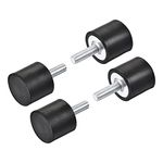 uxcell M8 Rubber Mounts, 4pcs Male Thread Shock Absorber, for Motor Generator Compressor Garage Reverse Pump Impact Air Generator Bobbins, D30mmxH25mm