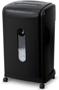 Low Noise 48dB Paper Shredder for Home, 10-Sheet Micro Cut, P-5 High Security, CD/Credit Card Shredder, 7.9 Gallons Wastebasket, Black