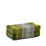 Leewadee Yoga Block – Floor Cushion for Yoga Practice, Meditation Seat Cushion for Workouts Filled with Kapok, 35 x 18 x 12 cm, Green