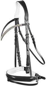 Horze Grayson Classic Dressage Ergonomic Bridle 10084-BL/WH-C