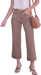 luvamia Wide Leg Jeans for Women Trendy High Waisted Flare Jeans Cropped Denim Pants
