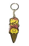 Randy Otter - Cute Cat Ice Cream Cone Fun Enamel Metal Ring Key Chain Keychain