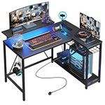 Bestier Small Gaming Desk with Powe