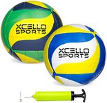 Volleyball Assorted Graphics with Pump Green, Navy, Yellow and Blue, Yellow, White (Pack of 2)