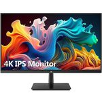 Z-Edge 28 Inch 4K Monitor UHD IPS 60Hz 4ms, 3840x2160 LED Monitor, HDR, 300cd/m², Flicker-Free, HDMI & DisplayPort, Built-in Speakers, Black