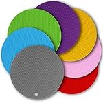 Cozihom Silicone Trivet Mat, Multifunction Cellular Silicone Pad, Hot Pads Non-Slip Silicone Insulation Mat, 7 Packs