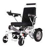 Super Heavy Duty Electric Wheelchair by KWK/ 28st User Weight Capacity / Lithium Batteries/ONLY 26.50KG / VAT RELIEF PRICE /2 Years Warranty/Next Day UK Express Shipment/Extra Large SEAT (Silver XL)