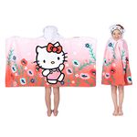 Franco Hello Kitty Bath/Pool/Beach Soft Cotton Terry Hooded Towel Wrap, 24 in x 50 in Kids